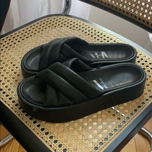 Zara Black platform sandals